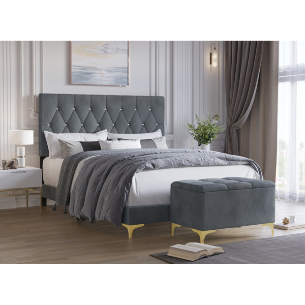 Headboard and deals bench set queen